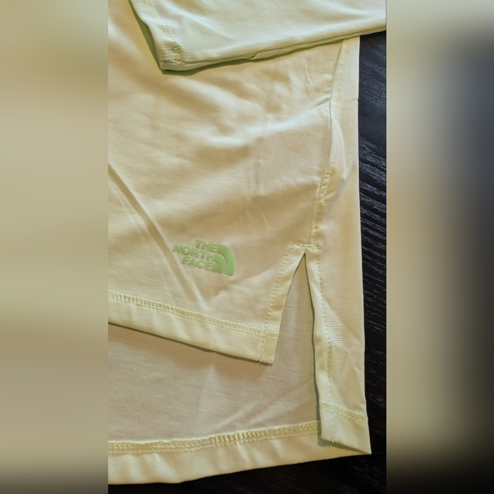 THE NORTH FACE women Long Sleeve Actiwear Top Shirt lime Green Sz M Running New - Picture 7 of 13